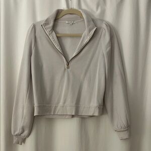 Z Supply Cropped Cream Quarter Zip